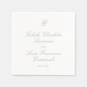 Serviette En Papier Talula Sage Green Mariage élégant (Devant)