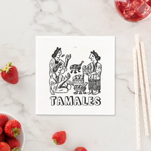 Serviette En Papier Tamales (Codex florentin, XVIe siècle) (En situation)