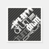 Serviette En Papier Tambour ; Gris noir et gris foncé (Devant)