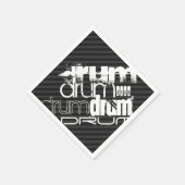 Serviette En Papier Tambour ; Gris noir et gris foncé (Coin)