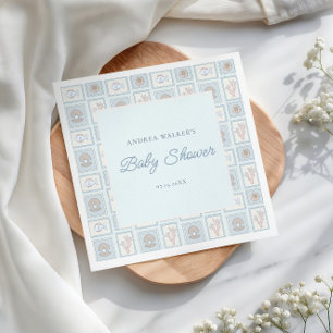 Serviette En Papier Tampons de mer pastel à bientôt bébé Océan Bébé Fa