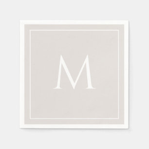 Serviette En Papier Tan élégant monogramme serviettes initiales