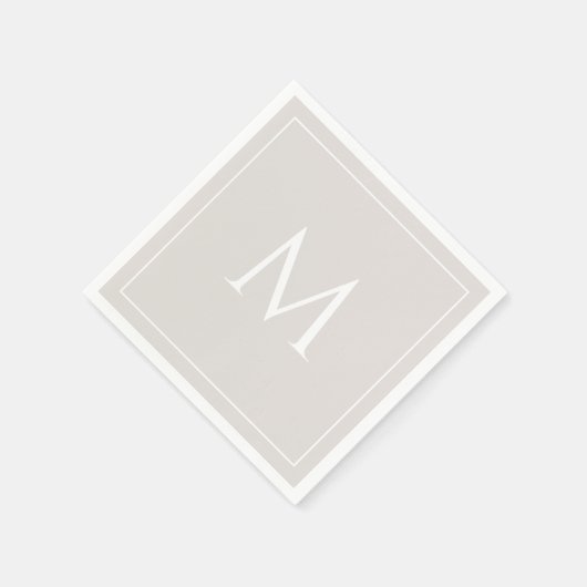 Serviette En Papier Tan élégant monogramme serviettes initiales (Coin)