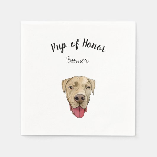 Serviette En Papier Tan Pitbull Cocktail serviettes (Devant)