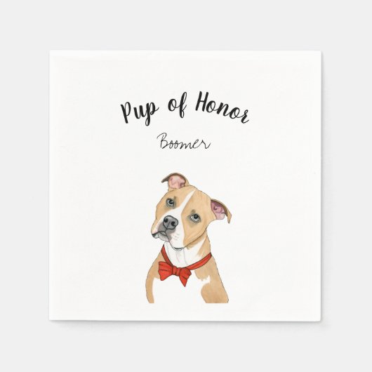 Serviette En Papier Tan Pitbull Cocktail serviettes (Devant)