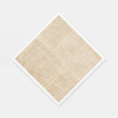 Serviette En Papier Tan Rustique Burlap Boho (Coin)
