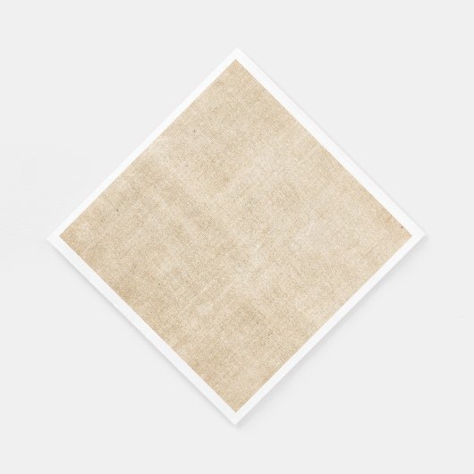 Serviette En Papier Tan Rustique Burlap Boho (Coin)