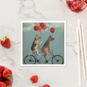 Serviette En Papier Tandem berger allemand (En situation)