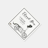 Serviette En Papier Tandem Bicyclette Romantique Décontracté Mariage p (Coin)