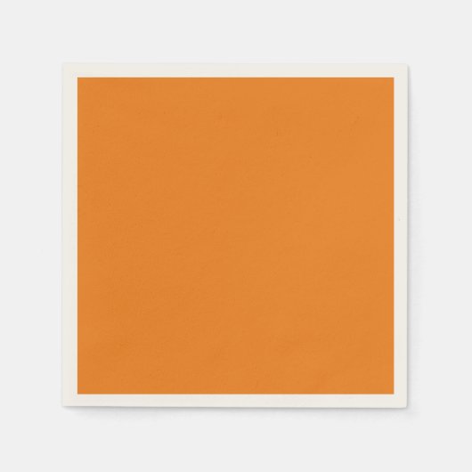 Serviette En Papier Tangérine, couleur solide, (Devant)