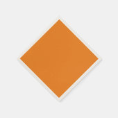 Serviette En Papier Tangérine, couleur solide, (Coin)