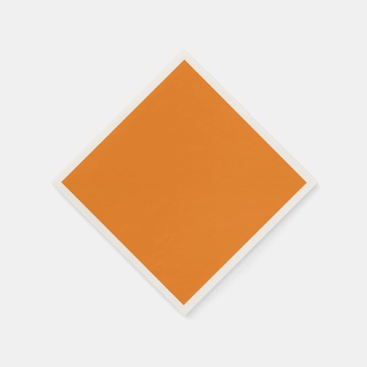 Serviette En Papier Tangérine, couleur solide, (Coin)
