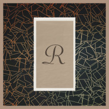 Tanné et Brun Monogrammé Minimaliste Couleur Neutr