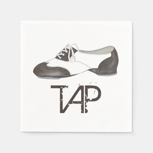 Serviette En Papier Tap Chaussure Imprimer Danse Enseignant Danseur Ta (Devant)