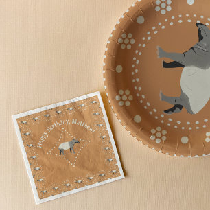 Serviette En Papier Tapir malais orné