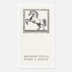 Serviette En Papier Tapis de bain pour cheval de style vintage avec te