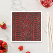 Serviette En Papier Tapis oriental aux couleurs chaudes (En situation)