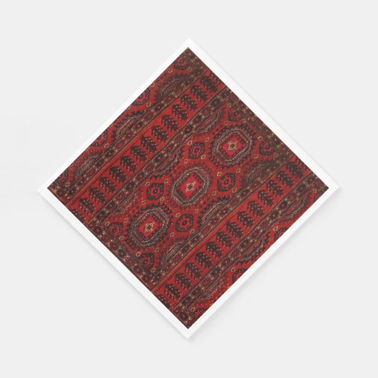 Serviette En Papier Tapis oriental aux couleurs chaudes (Coin)