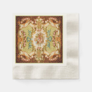 Serviette En Papier Tapisserie française baroque victorienne à motif d