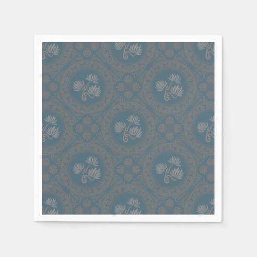 Serviette En Papier Tapisserie Rococo Mandala Carrelage Diamond Découp (Devant)