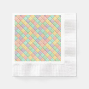 Serviette En Papier Tapisserie vintage patchwork de printemps coloré/P