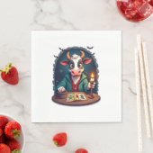 Serviette En Papier Tarot de vache de la terreur (En situation)