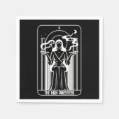 Serviette En Papier Tarot Haute Prêtesse Féminine Fumer les mauvaises  (Devant)