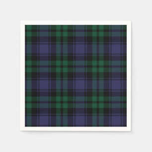 Serviette En Papier Tartan Black Watch, Plaid