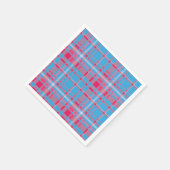 Serviette En Papier Tartan bleu et rouge (Coin)