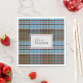 Serviette En Papier Tartan Clan Anderson Plaid Check papier personnali (En situation)