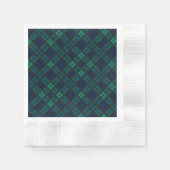 Serviette En Papier Tartan Clan Black Watch Vert À damiers Motif (Devant)