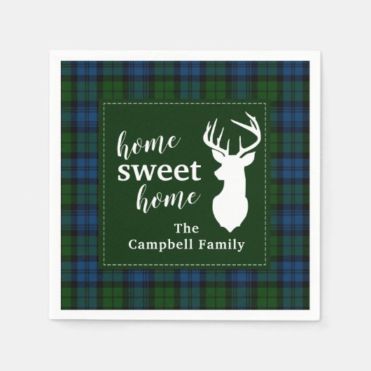 Serviette En Papier Tartan-clan Campbell militaire personnalisé (Devant)