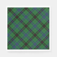 Tartan Clan Davidson Green À damiers Motif