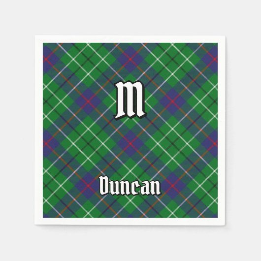 Serviette En Papier Tartan Clan Duncan (Devant)