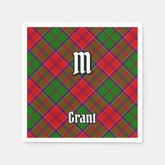 Serviette En Papier Tartan Clan Grant (Devant)