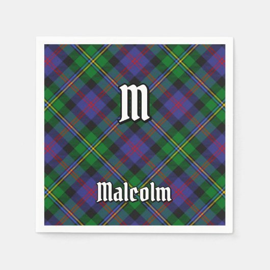Serviette En Papier Tartan Clan Malcolm (Devant)