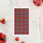 Serviette En Papier Tartan Clan Stewart Plaid Black Red Check Motif (En situation)