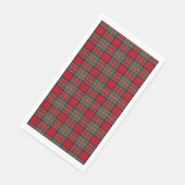 Serviette En Papier Tartan Clan Stewart Plaid Black Red Check Motif (Coin)