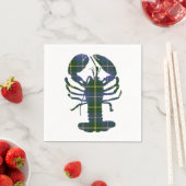 Serviette En Papier Tartan de homard mignon Nautique serviettes en pap (En situation)