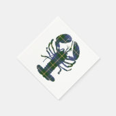 Serviette En Papier Tartan de homard mignon Nautique serviettes en pap (Coin)