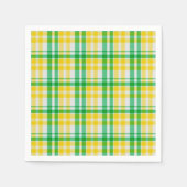 Serviette En Papier Tartan d'impression en Motif vert jaune (Devant)