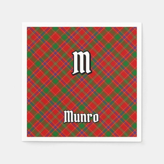 Serviette En Papier Tartan du clan Munro (Devant)