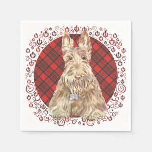 Serviette En Papier Tartan écossais roux