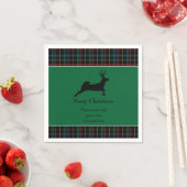Serviette En Papier Tartan et rennes (En situation)