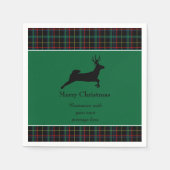 Serviette En Papier Tartan et rennes (Devant)
