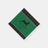Serviette En Papier Tartan et rennes (Coin)