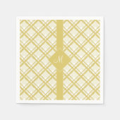 Serviette En Papier Tartan motif de rayures et carré (Devant)