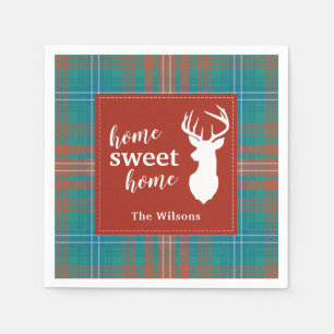Serviette En Papier Tartan Plaid Clan Noël Wilson Personnalisé