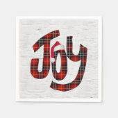 Serviette En Papier Tartan Plaid Joy Sur White Birch (Devant)