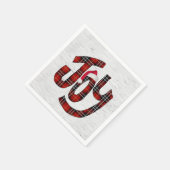 Serviette En Papier Tartan Plaid Joy Sur White Birch (Coin)